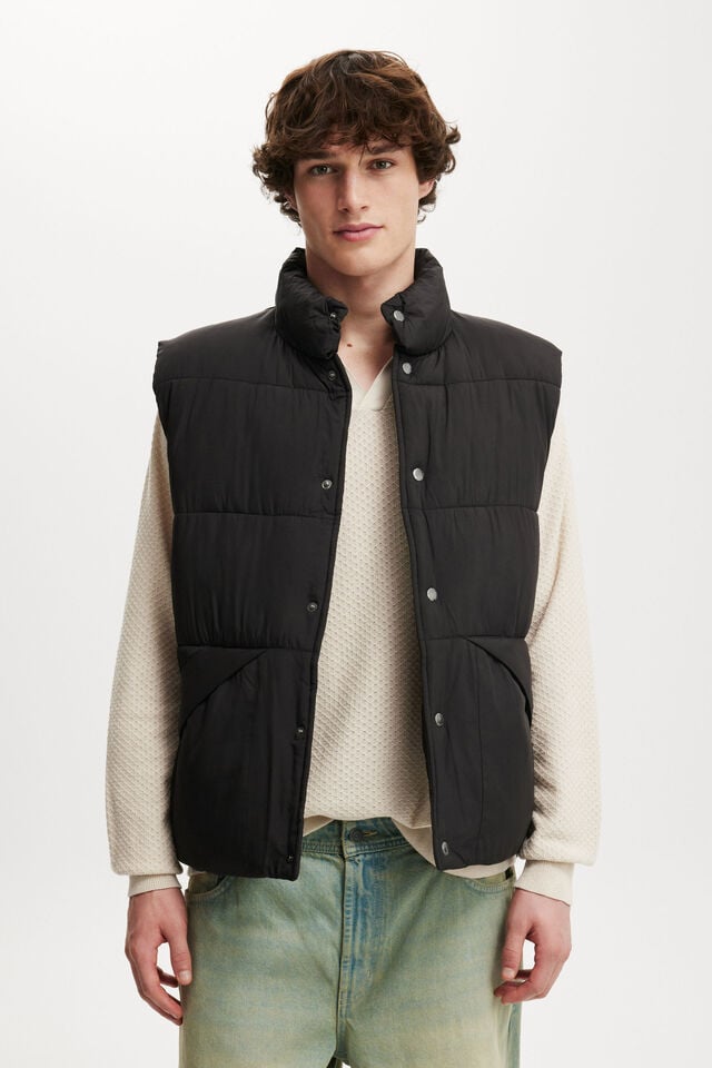 cotton on Vermont Puffer Vest black