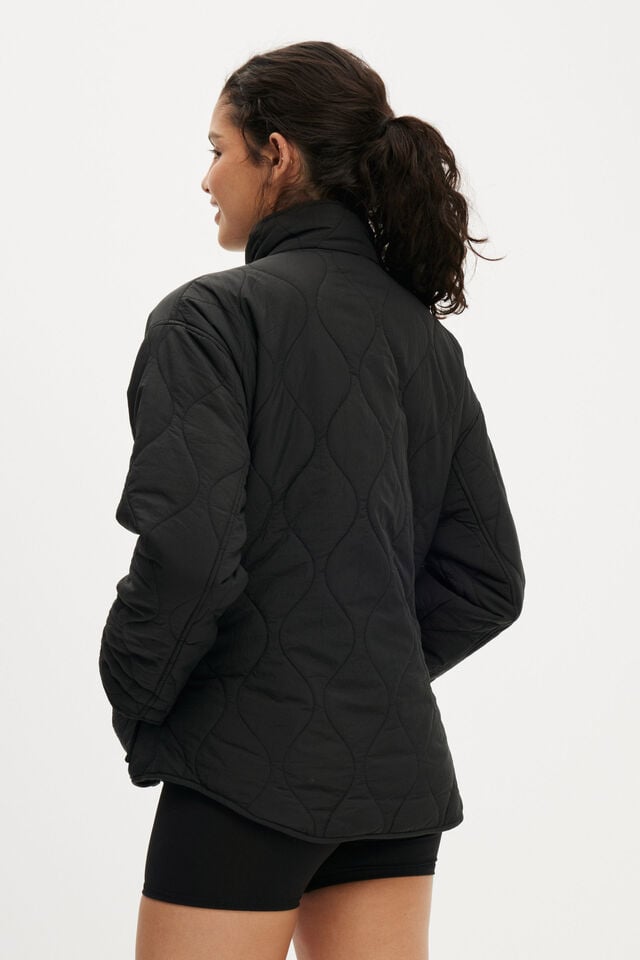 Cotton On Warm Up Relaxed Lightweight Jacket Black