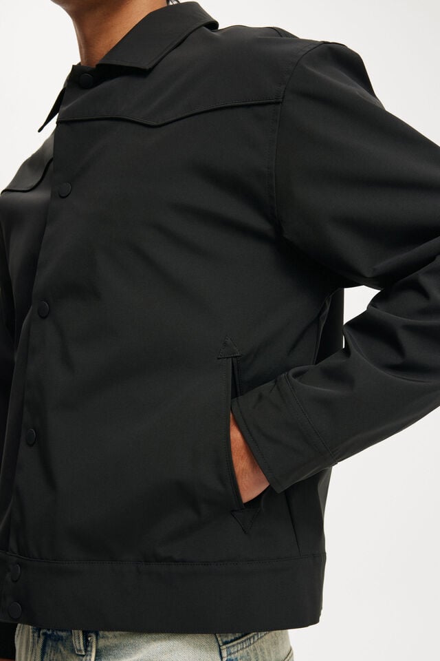 Cotton On Western Harrington Jacket Black