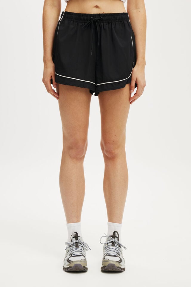 Cotton On Woven Curved Hem Short Black