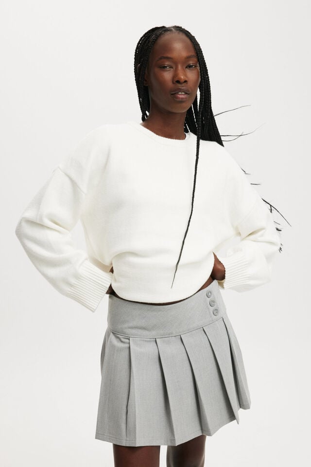 cotton on Wren Pleated Mini Skirt arctic grey