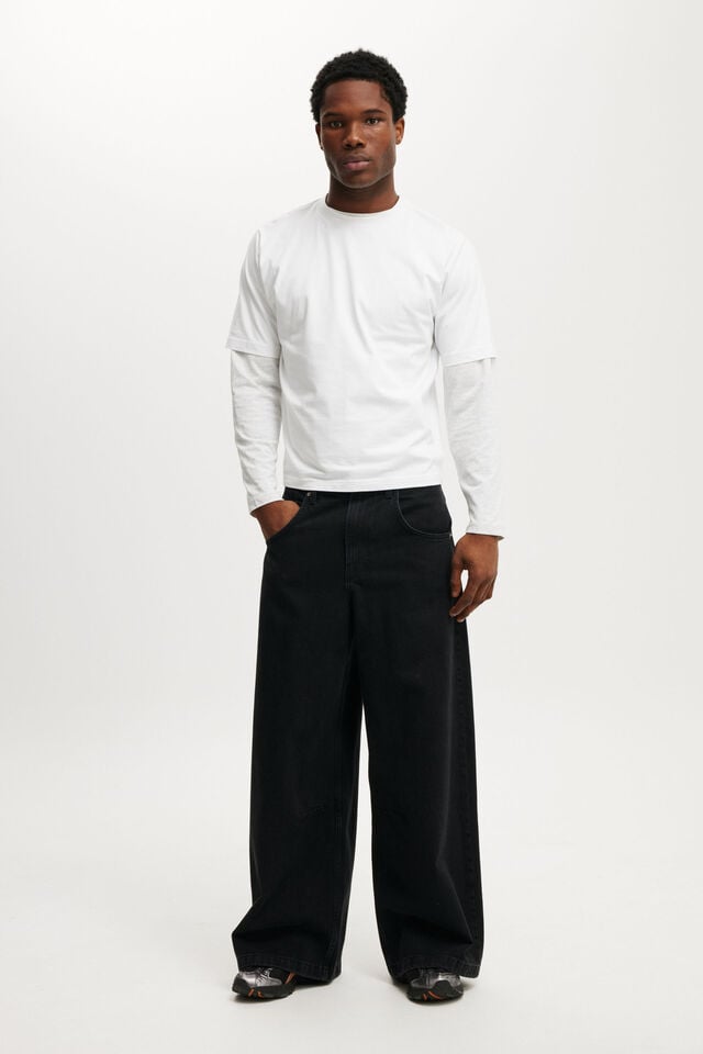 cotton on Y2k Super Baggy Jean dire black