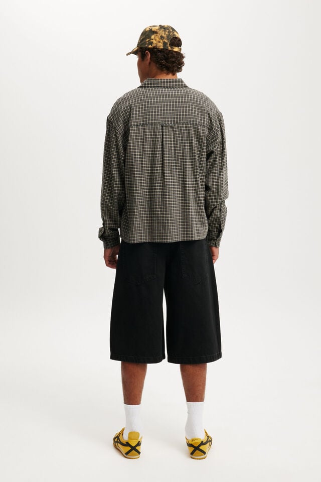 Cotton On Y2k Super Baggy Jort Dire Black