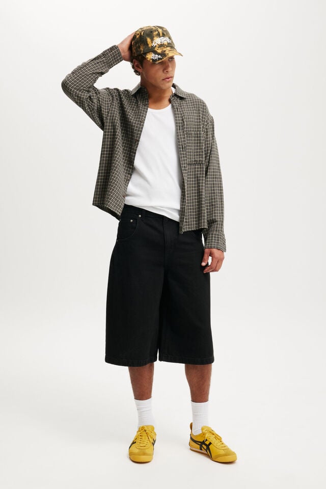 cotton on Y2k Super Baggy Jort dire black