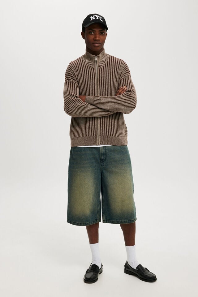 Cotton On Zip Through Knit Taupe