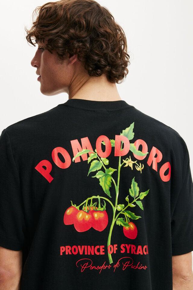 Cotton On Cropped Fit Graphic T-Shirt Black/pomodoro