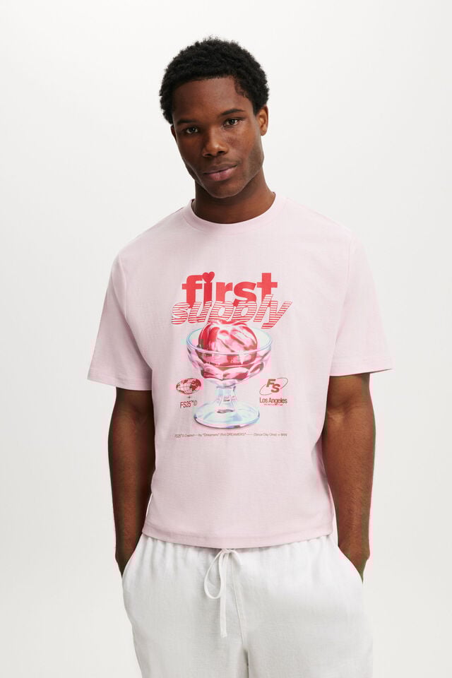 cotton on Cropped Fit Graphic T-Shirt corsage/first supply