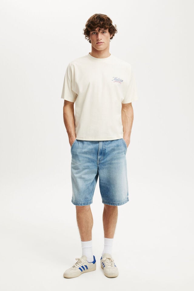 Cotton On Cropped Fit Graphic T-Shirt Creampuff/mallorca