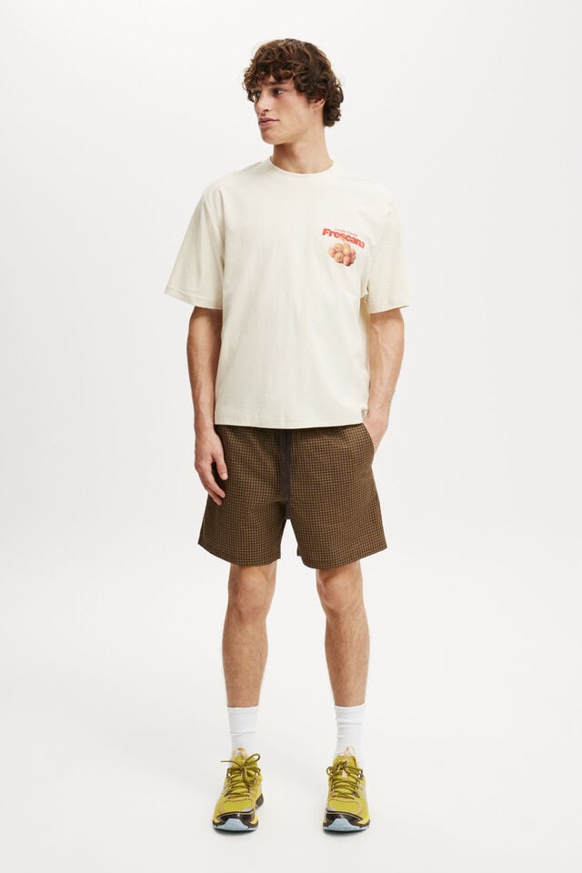 Cotton On Cropped Fit Graphic T-Shirt Creampuff/mandarin Bag