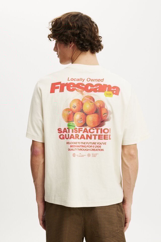 Cotton On Cropped Fit Graphic T-Shirt Creampuff/mandarin Bag