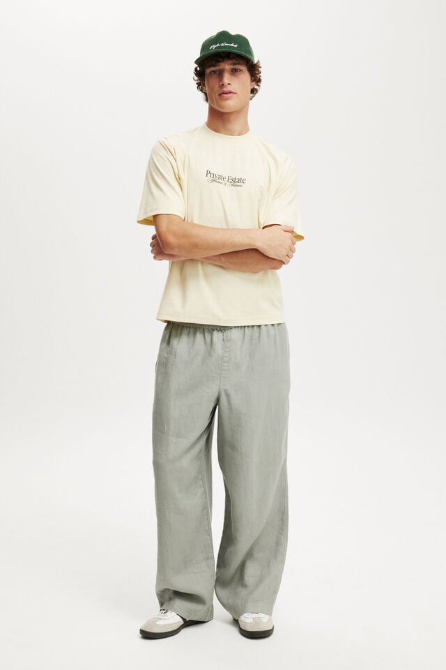 Cotton On Cropped Fit Graphic T-Shirt Lemon/private Estate