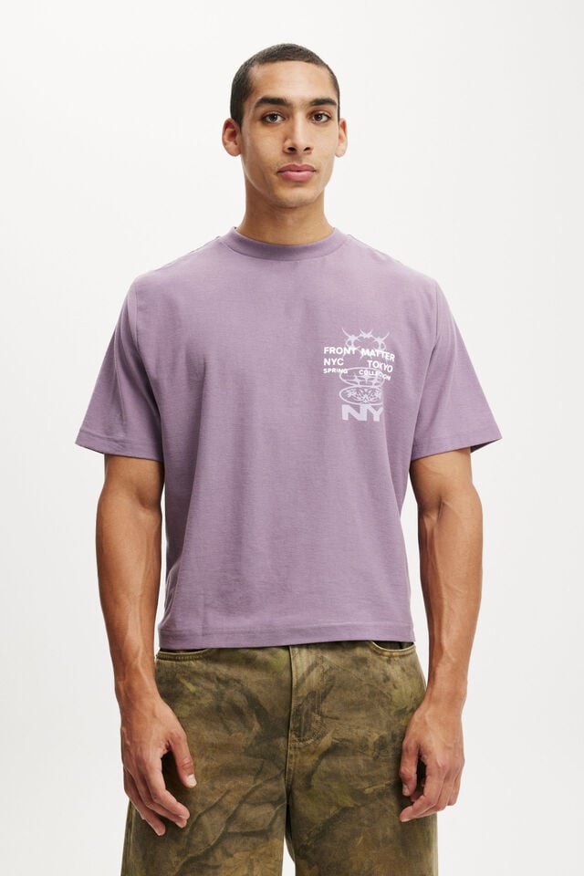 cotton on Cropped Fit Graphic T-Shirt purple days/front matter nyc