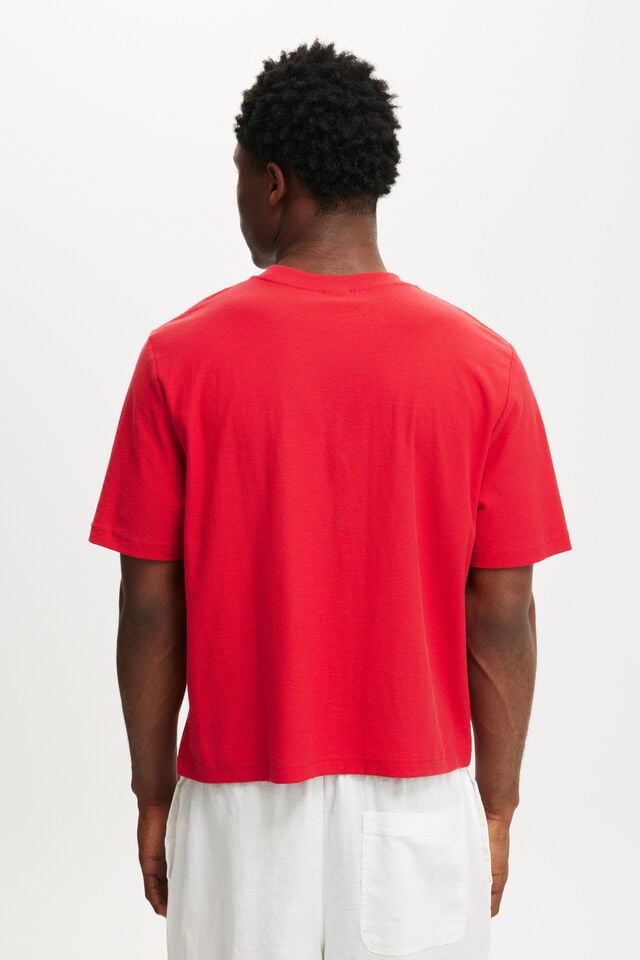 Cotton On Cropped Fit Graphic T-Shirt Race Red/private Collection