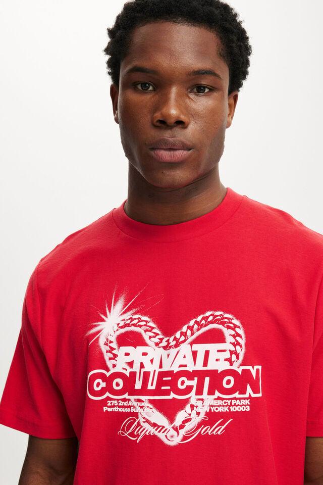 Cotton On Cropped Fit Graphic T-Shirt Race Red/private Collection