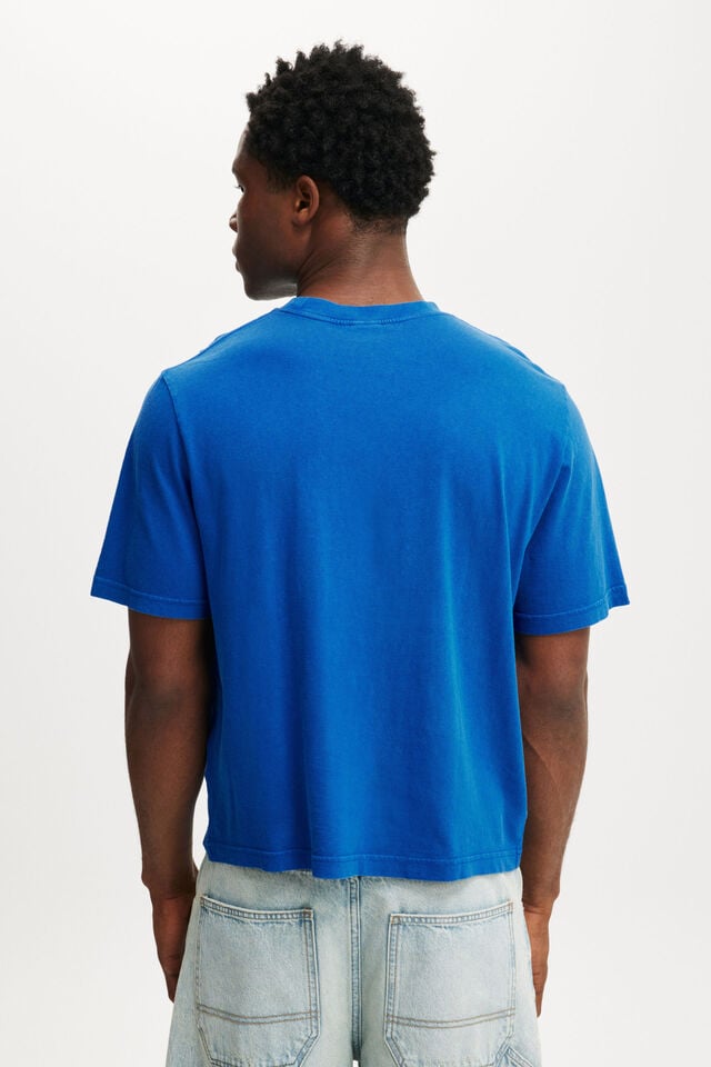Cotton On Cropped Fit Graphic T-Shirt Royal Blue/5th Ave
