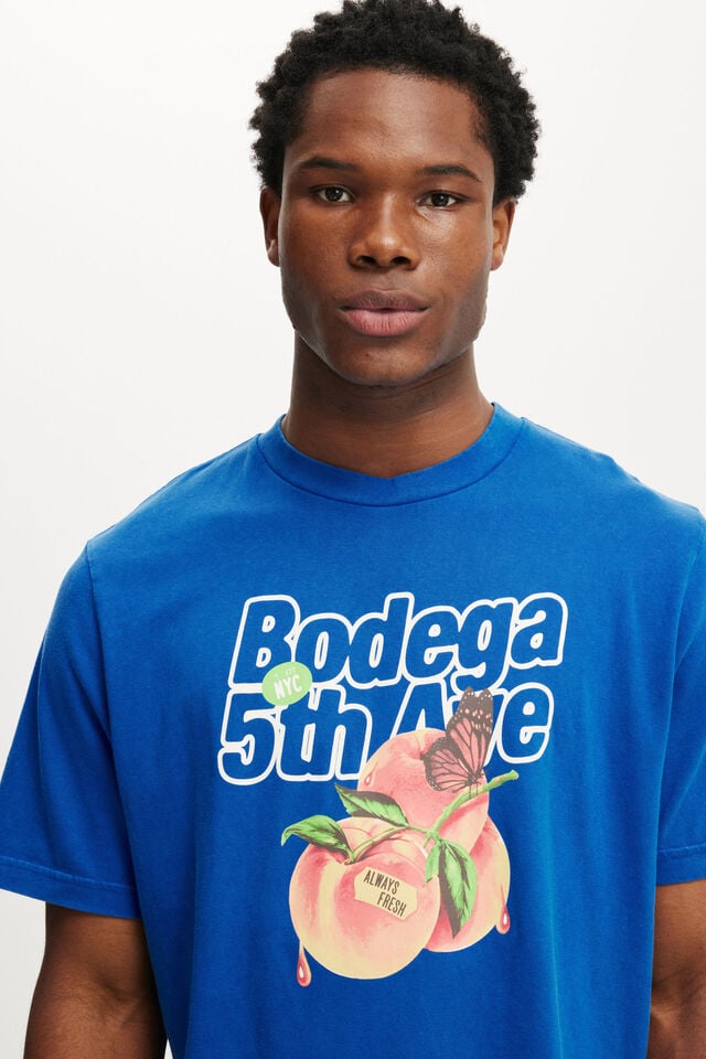 Cotton On Cropped Fit Graphic T-Shirt Royal Blue/5th Ave
