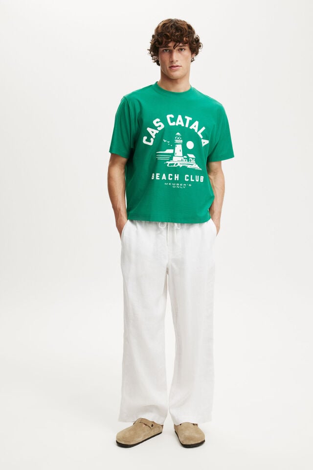 Cotton On Cropped Fit Graphic T-Shirt Shock Green/cas Catala