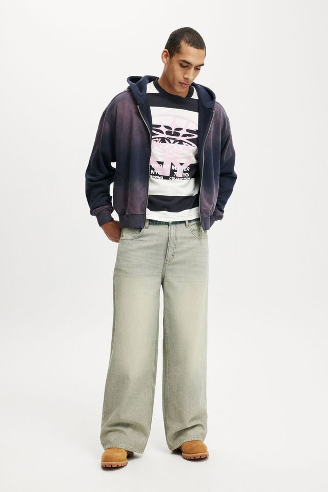 Cotton On Cropped Fit Graphic T-Shirt Vanilla Ice Stripe/front Matter Nyc