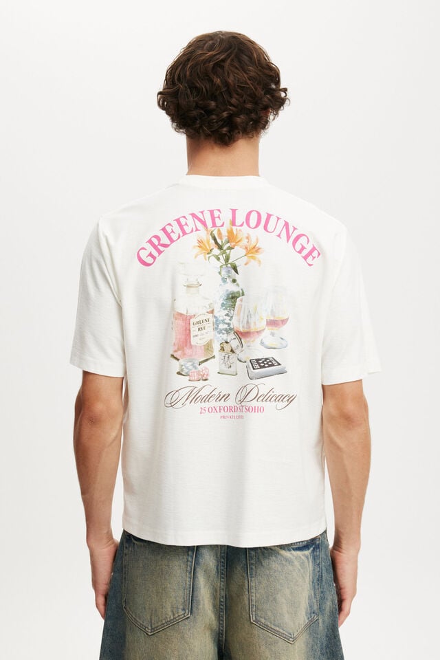 Cotton On Cropped Fit Graphic T-Shirt Vintage White/greene Lounge