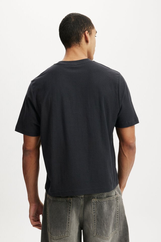 Cotton On Cropped Fit Graphic T-Shirt Washed Black/icy Pole