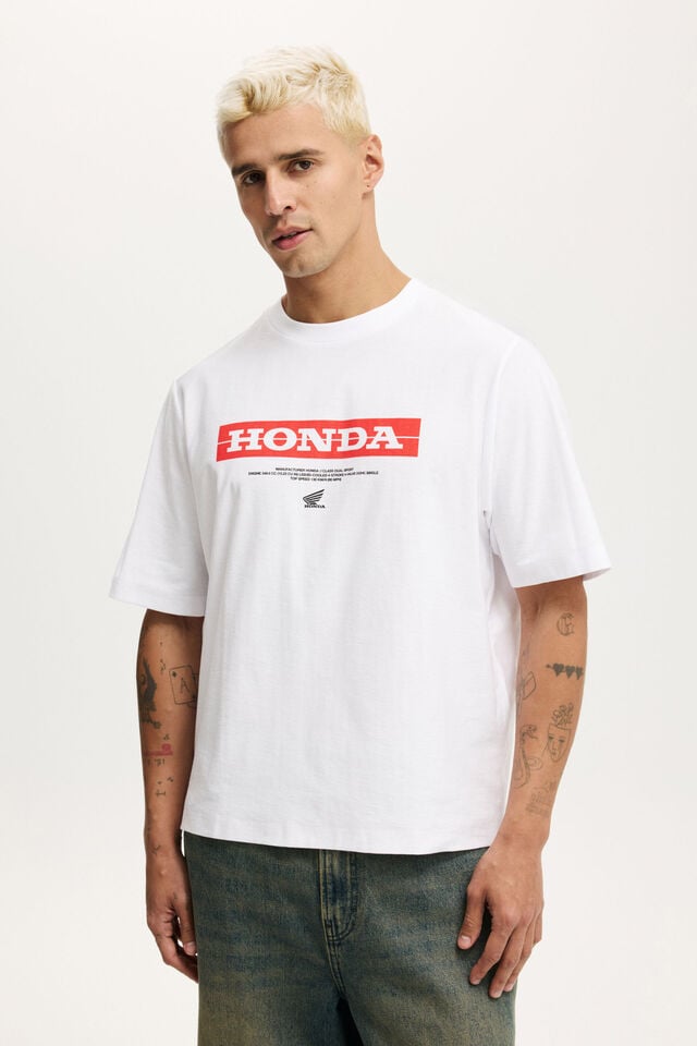 cotton on Cropped Fit Honda X Jt Racing T-Shirt lcn hon white / honda - crf 250l