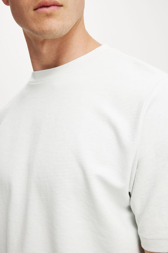 Cotton On Cropped Fit Textured T-Shirt Baby Blue Texture