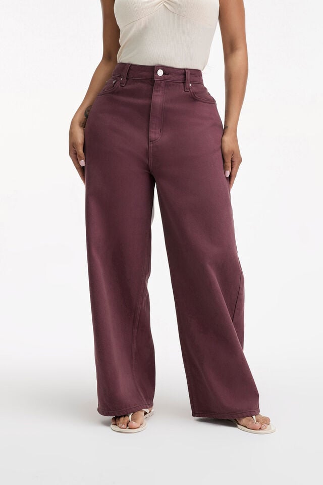 Cotton On Curvy Boyfriend Super Baggy Jean Berry Wash