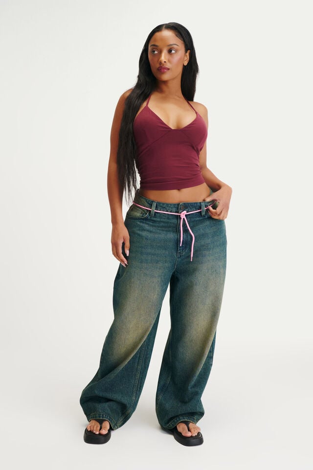 cotton on Curvy Boyfriend Super Baggy Jean y2k washed blue