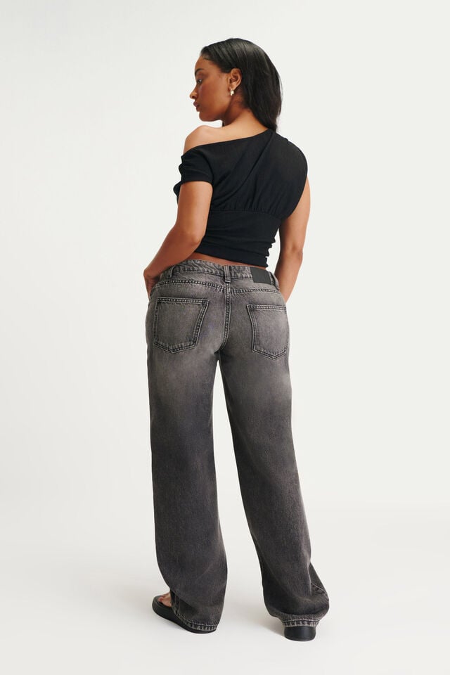 Cotton On Curvy Low Rise Straight Jean Domino Black