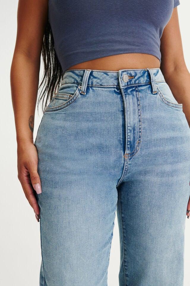 Cotton On Curvy Stretch Straight Jean Cassette Blue