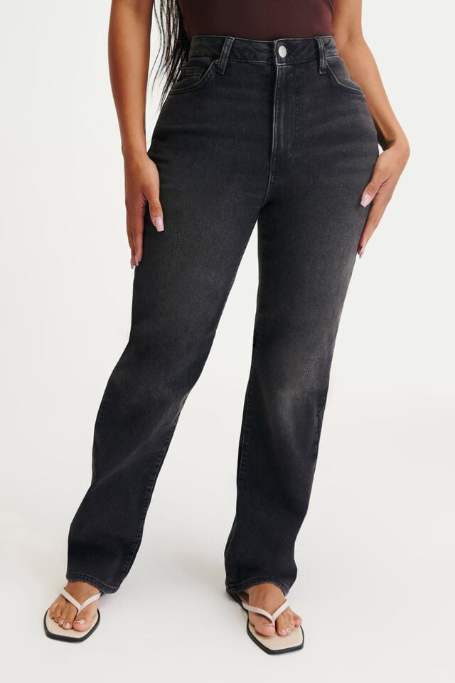Cotton On Curvy Stretch Straight Jean Graphite Black