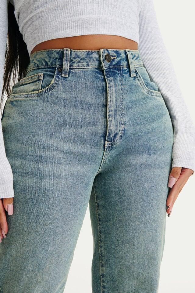 Cotton On Curvy Stretch Straight Jean Highway Blue Rip