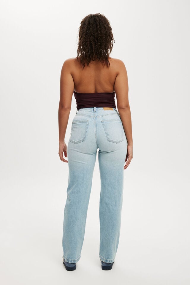 Cotton On Curvy Stretch Straight Jean Sunfaded Blue
