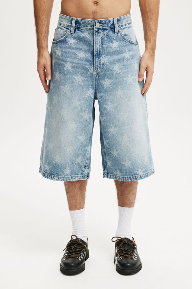 Cotton On Dallas Cowboys Super Baggy Jort Lcn Dal Dallas Cowboys Solace Blue