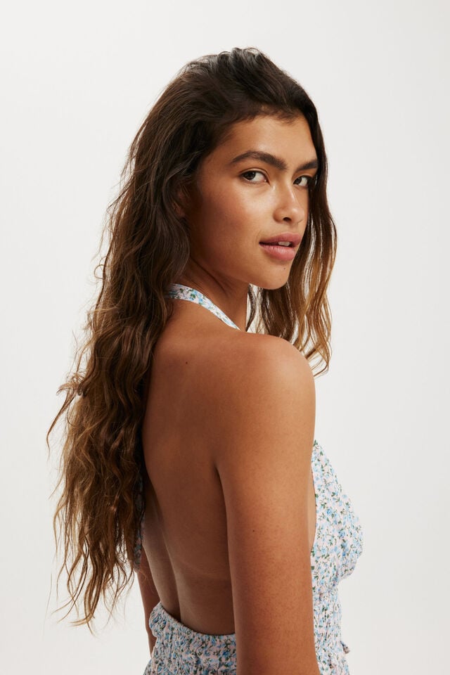 Cotton On Danielle Halter Sundress Isabelle Floral Pink
