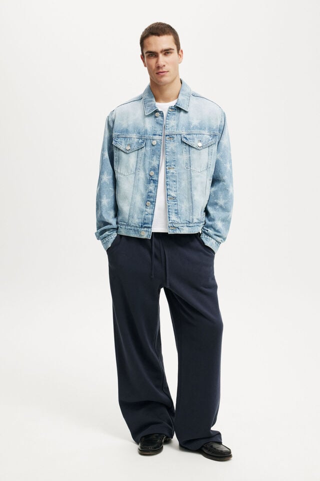 Cotton On Denim Trucker Jacket Lcn Dal Dallas Cowboys Solace Blue