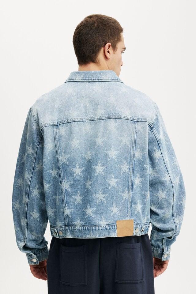 Cotton On Denim Trucker Jacket Lcn Dal Dallas Cowboys Solace Blue