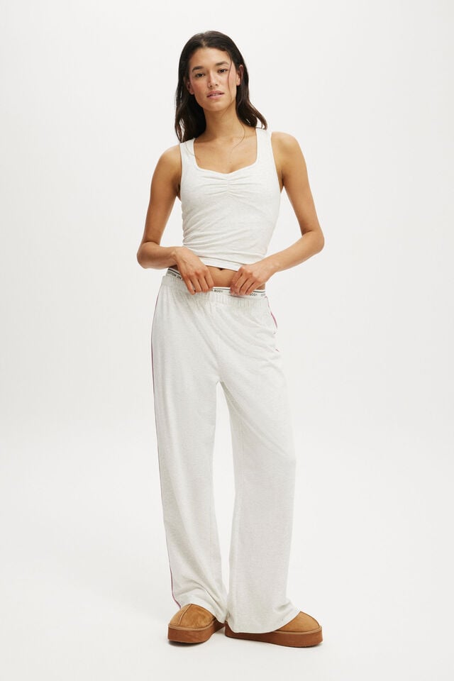 Cotton On Departure Lounge Scoop Tank Light Grey Marle