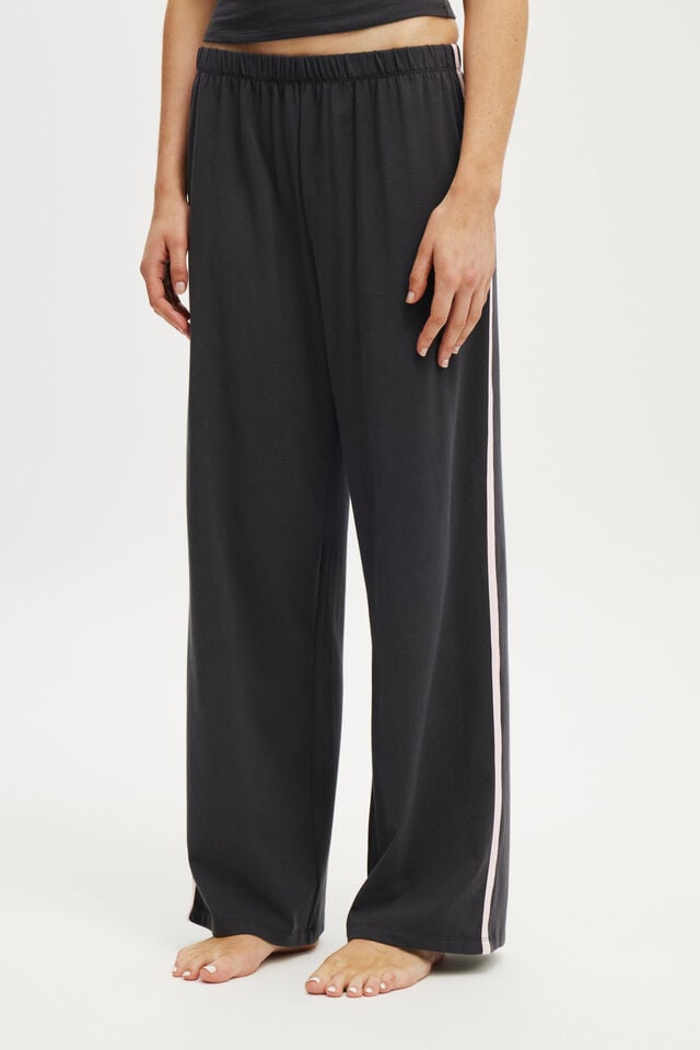 Cotton On Departure Lounge Wide Leg Pant Ebony/ Blushing Bride