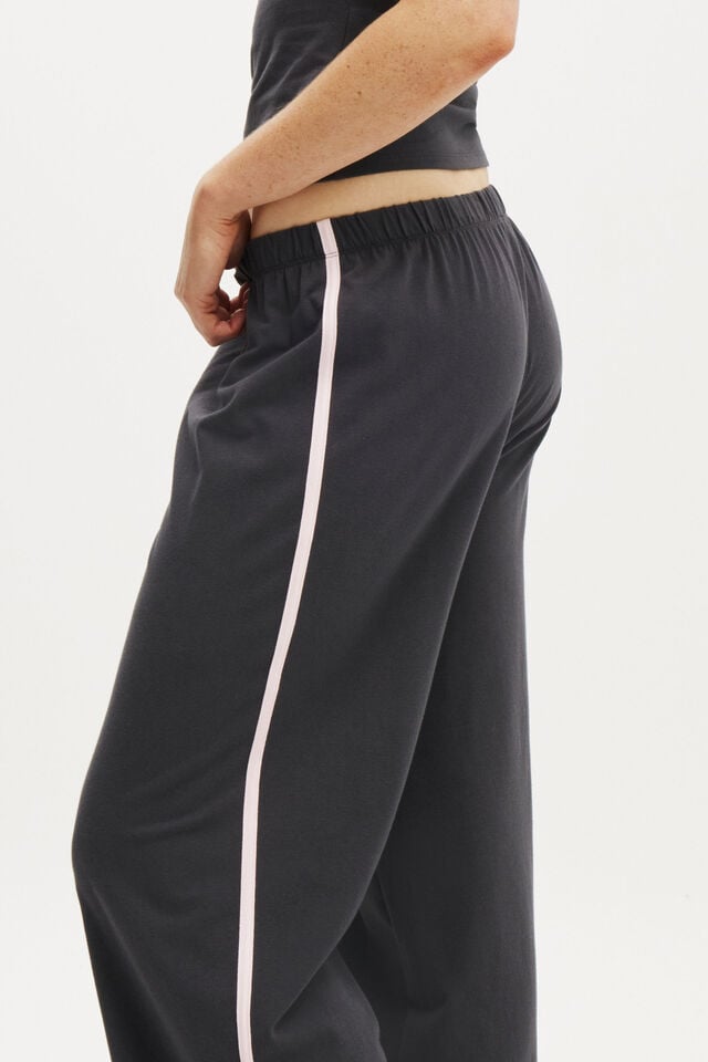 Cotton On Departure Lounge Wide Leg Pant Ebony/ Blushing Bride