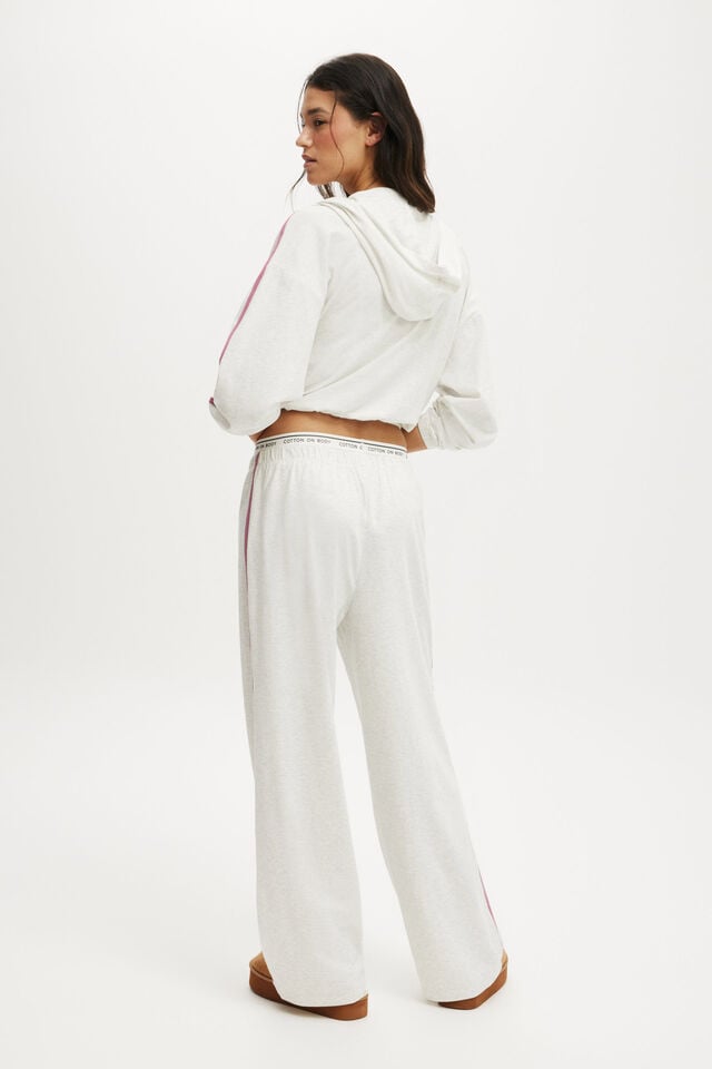 Cotton On Departure Lounge Wide Leg Pant Light Grey Marle/ Heather Rose