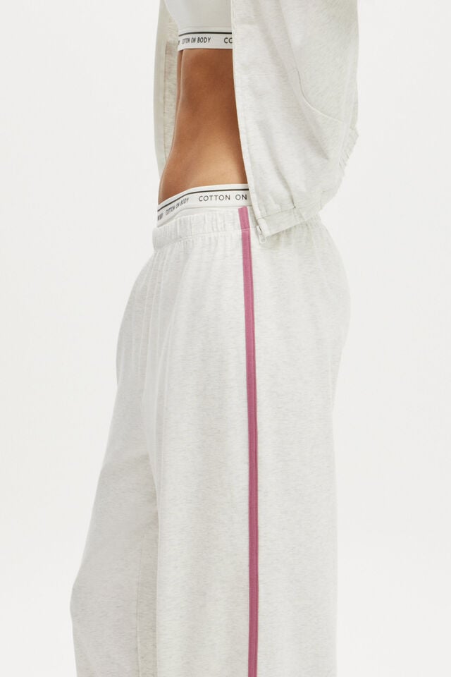 Cotton On Departure Lounge Wide Leg Pant Light Grey Marle/ Heather Rose