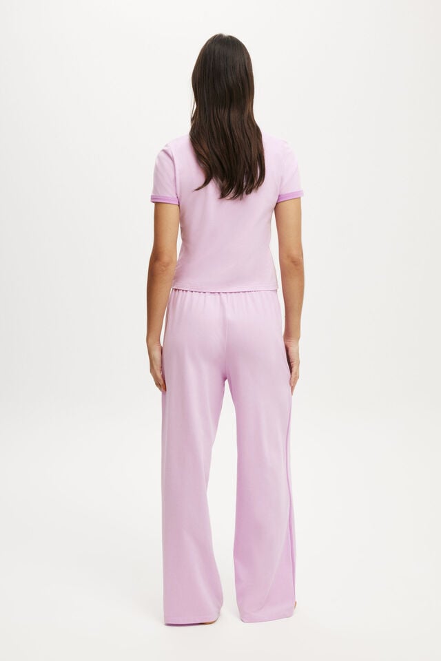 Cotton On Departure Lounge Wide Leg Pant Orchid Touch/ Violette Tulle
