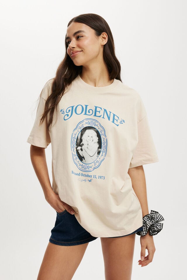 cotton on Dolly Parton Boxy Graphic Tee lcn dol dolly vintage frame/stone