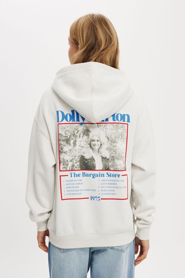 Cotton On Dolly Parton Graphic Hoodie Lcn Img Dolly Bargain Store / Vintage White