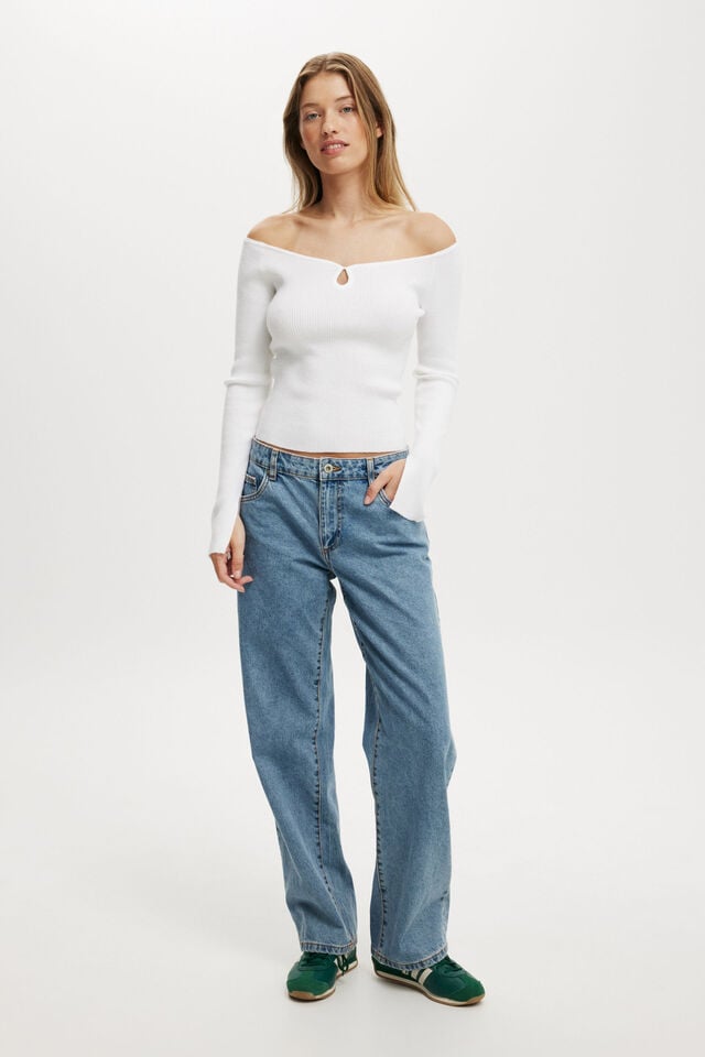 Cotton On Everfine Be My Sweetheart Keyhole Pullover White