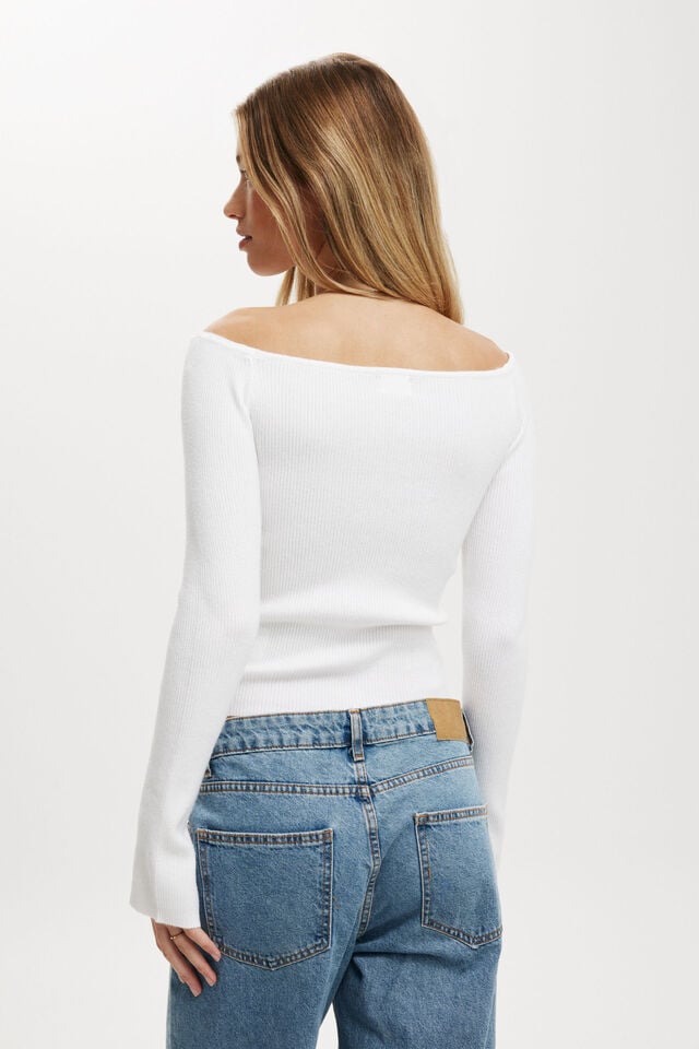 Cotton On Everfine Be My Sweetheart Keyhole Pullover White