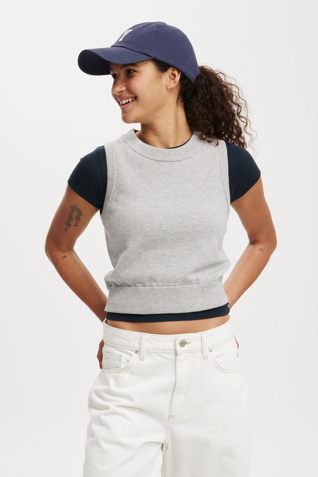 cotton on Everfine Crew Neck Vest grey shadow marle