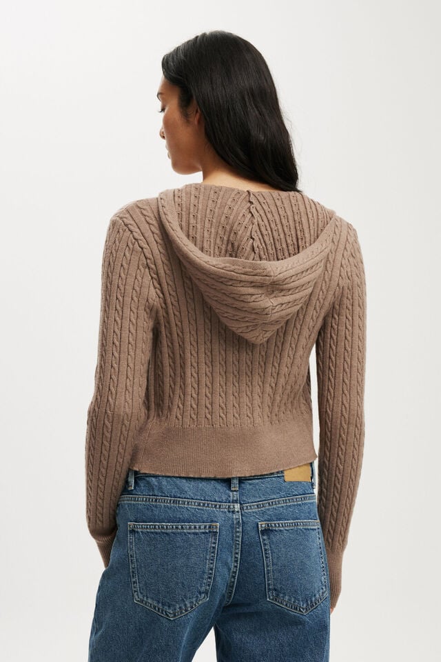 Cotton On Everfine Double Zip Up Hoodie Acorn Marle