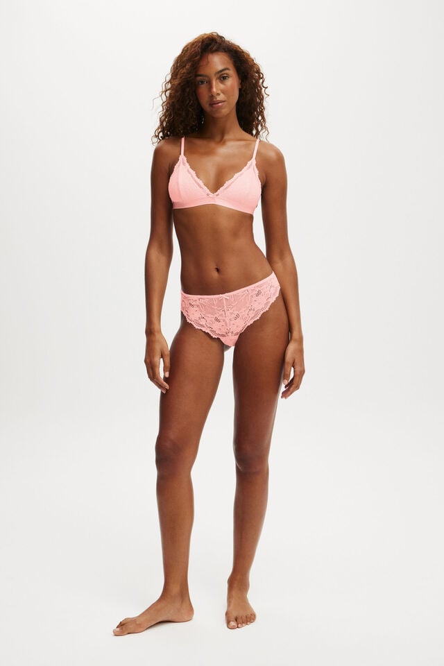 cotton on Everyday All Over Lace Cheeky Brief blushing bride